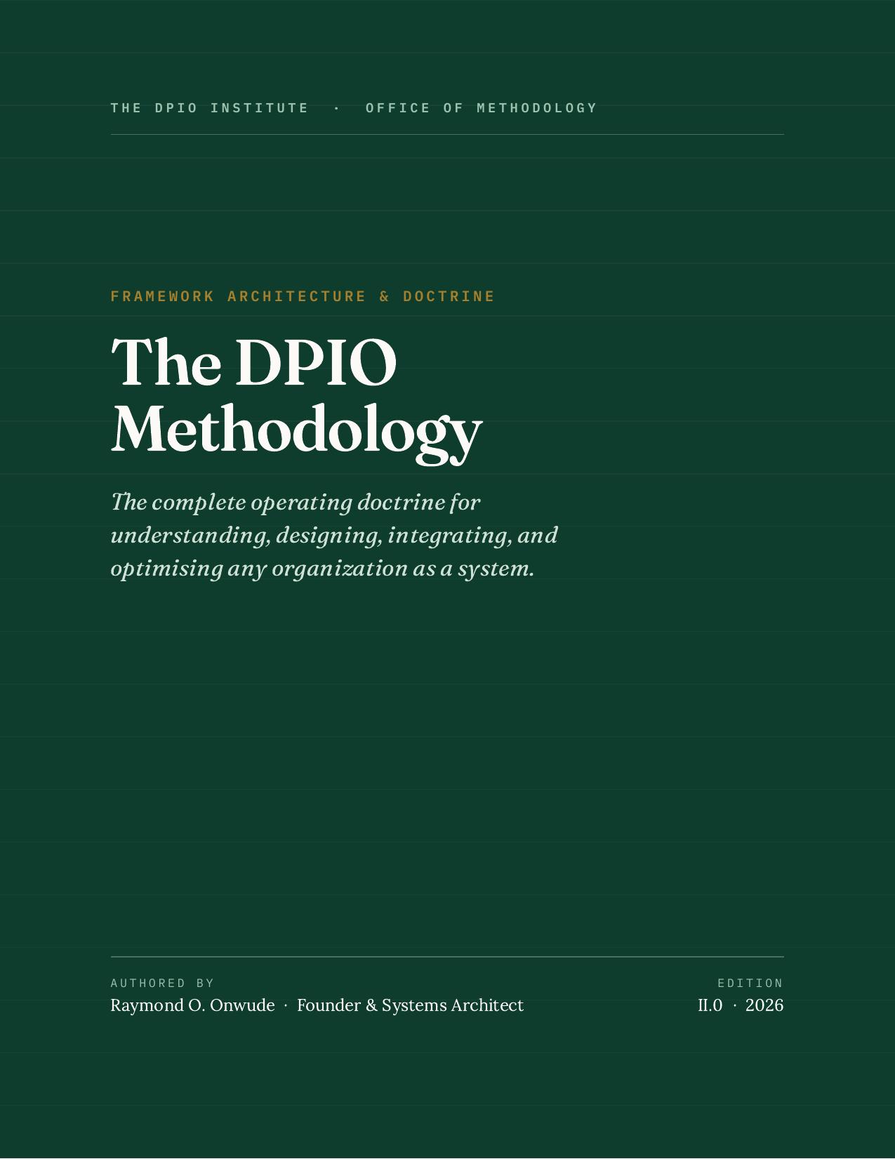 The DPIO Methodology