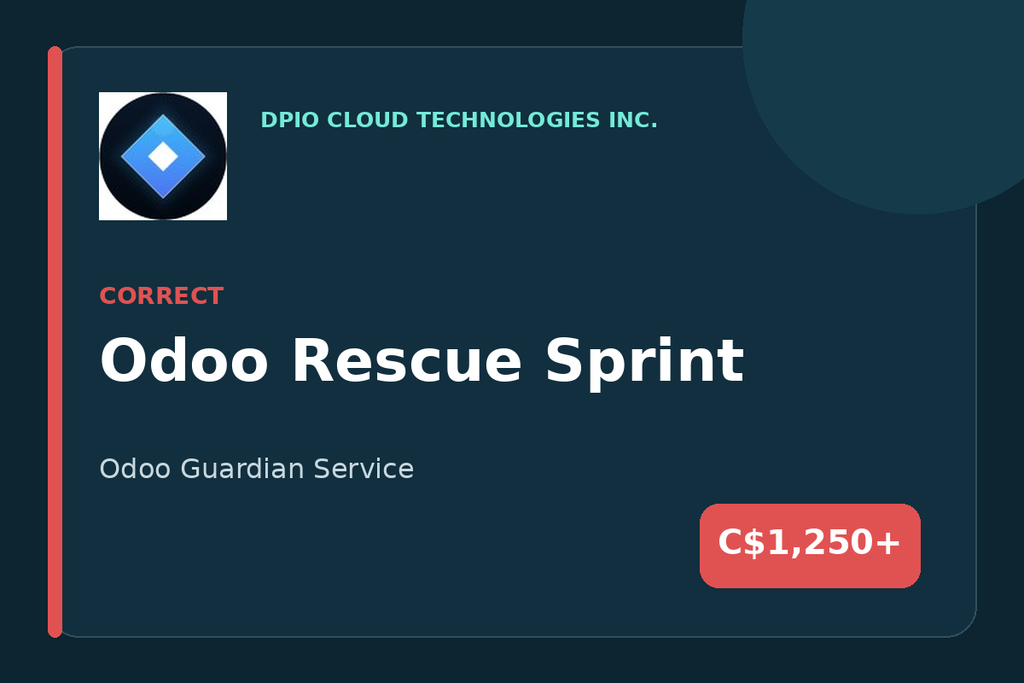 Odoo Rescue Sprint